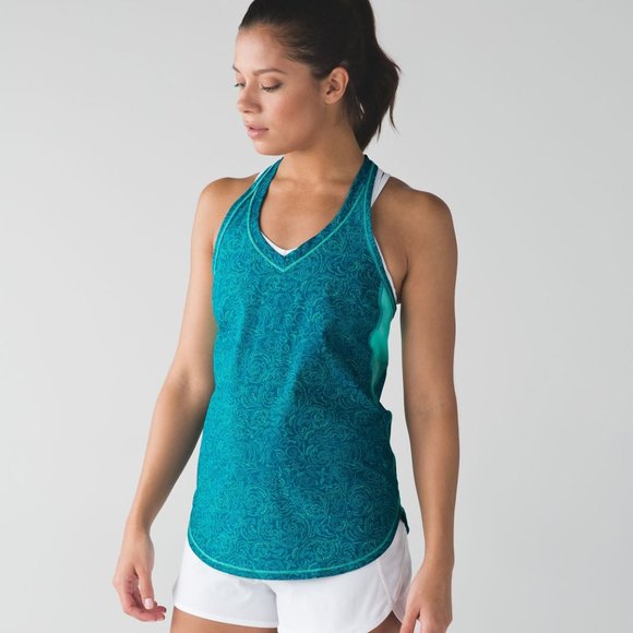 LULULEMON teal manifesto fast lane singlet tank - Picture 2 of 8